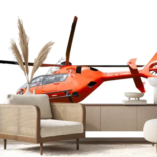 Sticker Reddingshelikopter geïsoleerd