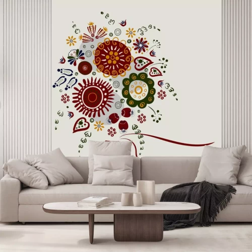 Sticker Boeket in volkse stijl