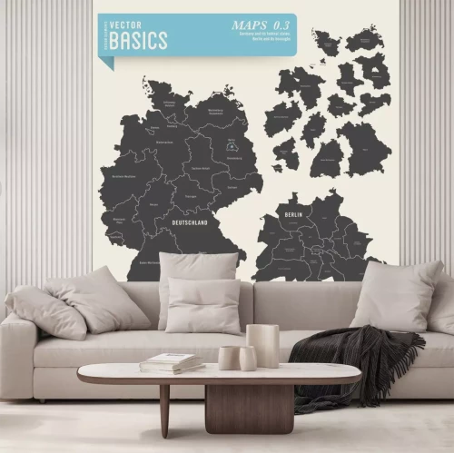 Sticker Duitsland en de Deelstaten, Berlijn en zijn deelgemeenten