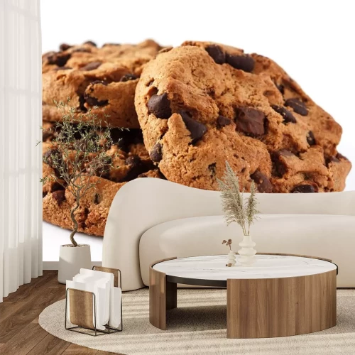 Sticker Chocolate chip cookie on white