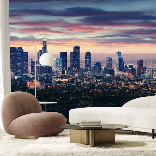 Fotobehang Ruimtelijk landschap van Los Angeles