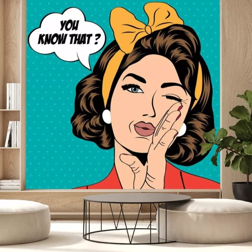 Fotobehang Pop art vrouwelijk portret