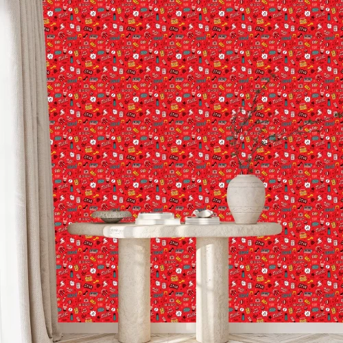 Behang naadloze muziek patroon