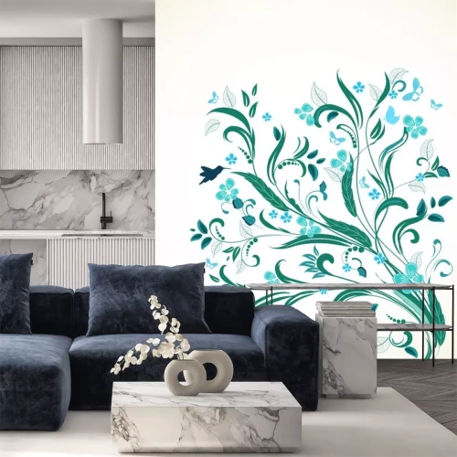 Sticker floral ornament voor uw ontwerp