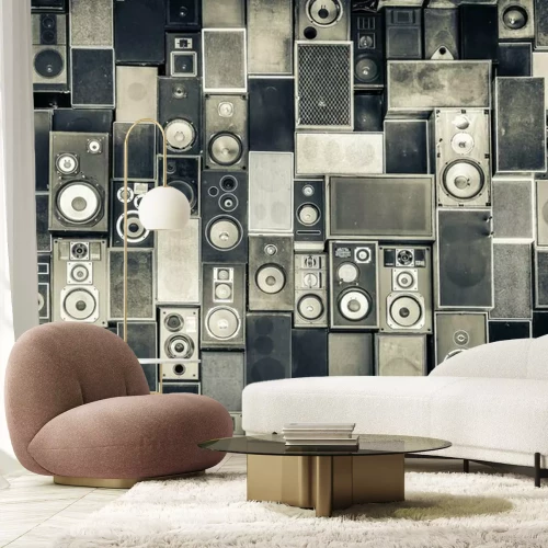 Fotobehang Rock’n’roll en luidsprekers