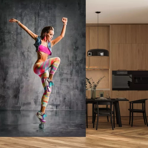 Fotobehang Moderne dans in kleur