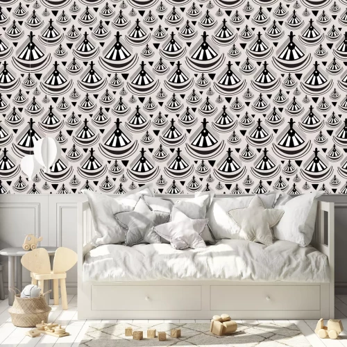 Behang Abstract etnopatroon