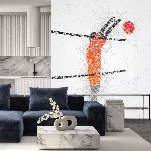 Sticker volleyball speler