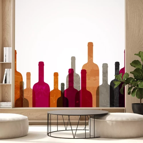 Sticker Vector Illustratie van een abstracte achtergrond Wijn