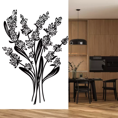 Sticker Lavendelbloem op de afbeelding