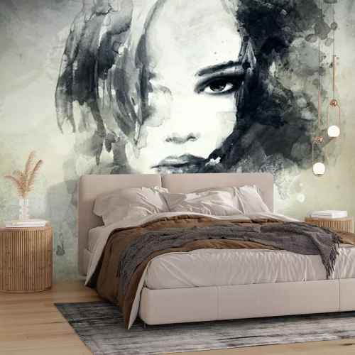 Fotobehang Abstract portret van een vrouw