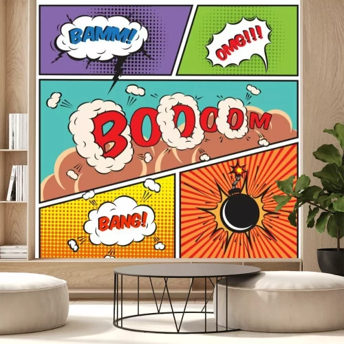 Fotobehang Striptekstballonnen met geluidseffecten