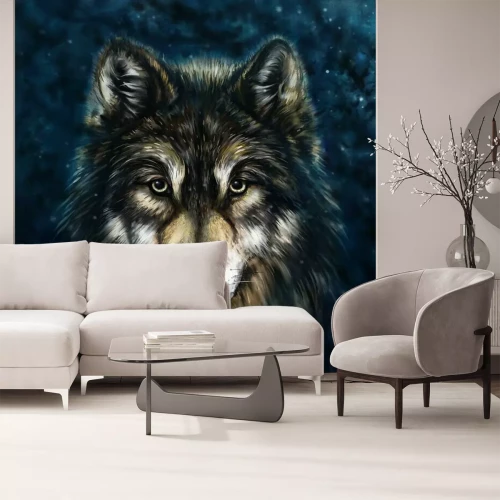 Fotobehang Wolvenkop vooraanzicht