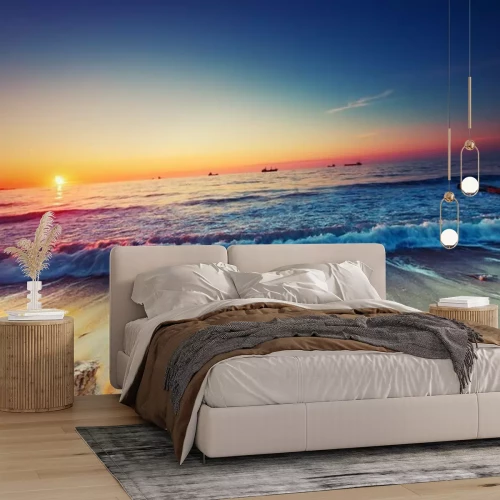 Fotobehang Dynamische zonsondergang