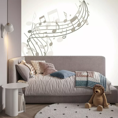 Fotobehang Een notenbalk in modernistische stijl.