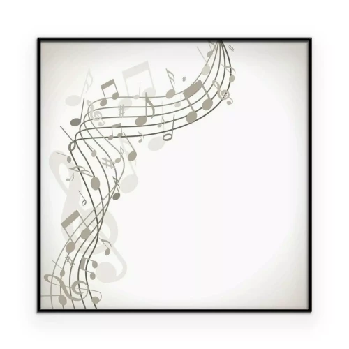 Poster Een notenbalk in modernistische stijl.