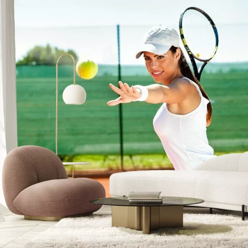 Sticker Vrouw spelen tennis