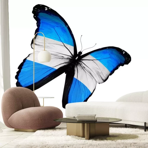 Sticker Vlinder in de kleuren van Argentinië