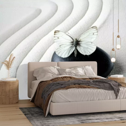 Sticker Zen stenen met vlinder