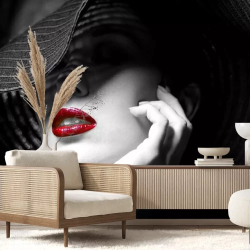 Fotobehang Rode lippen