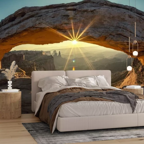 Fotobehang Rotsboog bovenaan