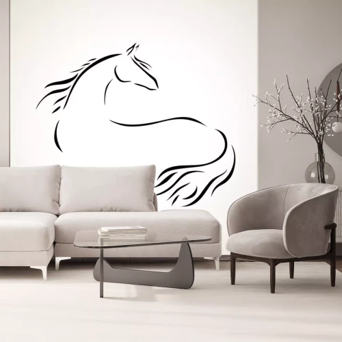 Sticker vector tekening paard