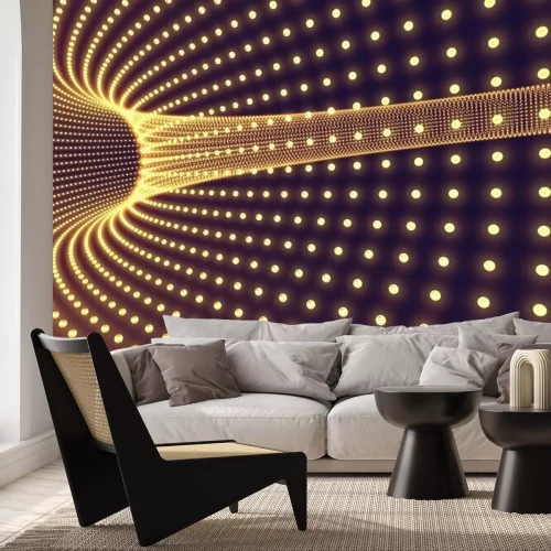 Fotobehang 3D tunnel met licht