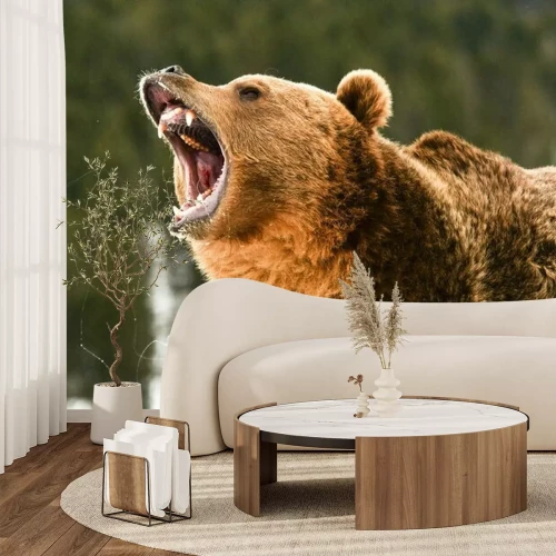 Fotobehang Brullende beer