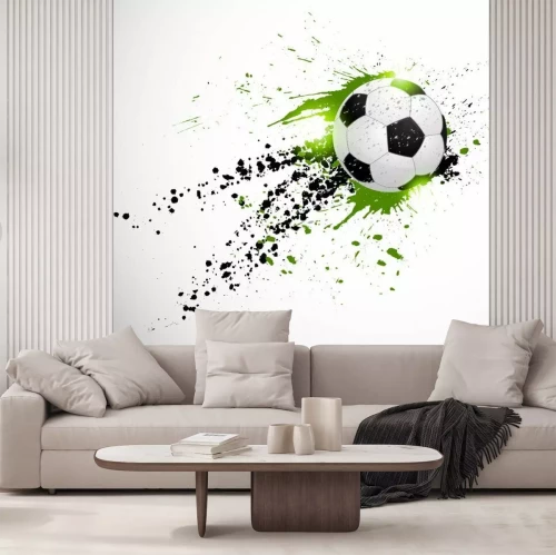 Fotobehang bal op een geschilderde achtergrond