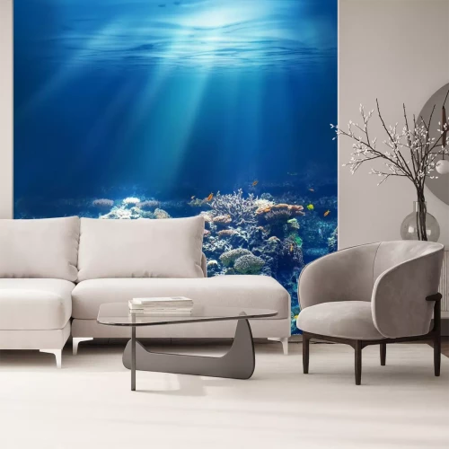 Fotobehang Zonnestralen en koraalrif