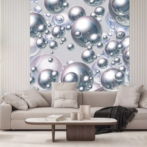 Fotobehang Schitterende metalen ballen