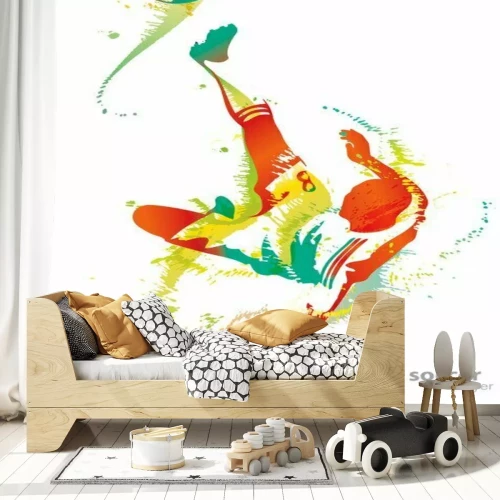 Fotobehang Voetbal flip