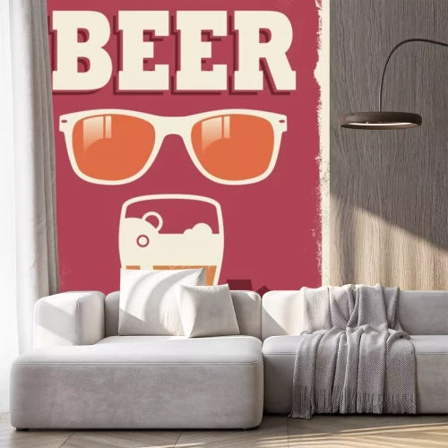 Sticker Vintage retro bier - vector poster ontwerp
