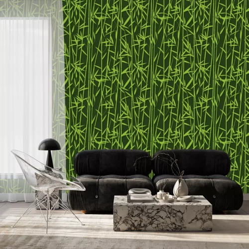 Behang Minimalistisch bamboebos
