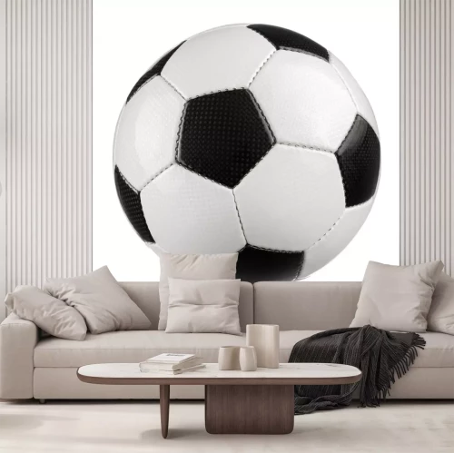 Sticker Voetbal op zuiver wit