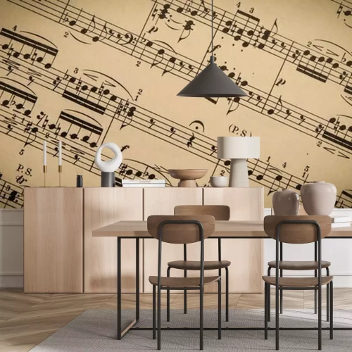 Fotobehang Noten vintage