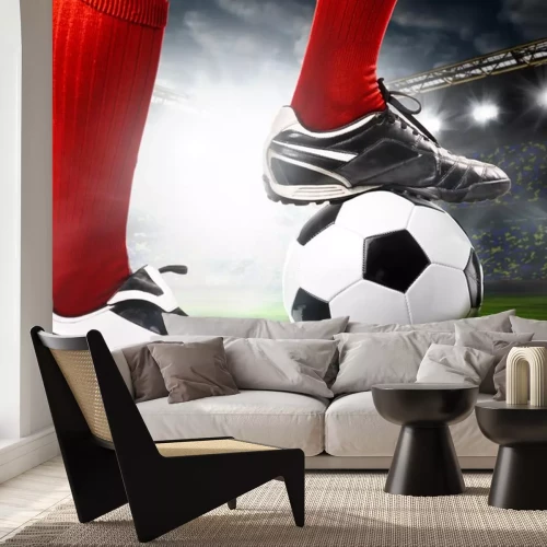 Sticker benen van een voetballer