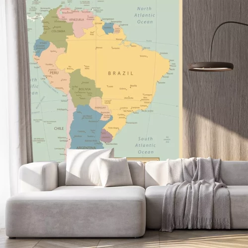 Sticker Zuid-Amerika-zeer gedetailleerde map.Layers gebruikt.