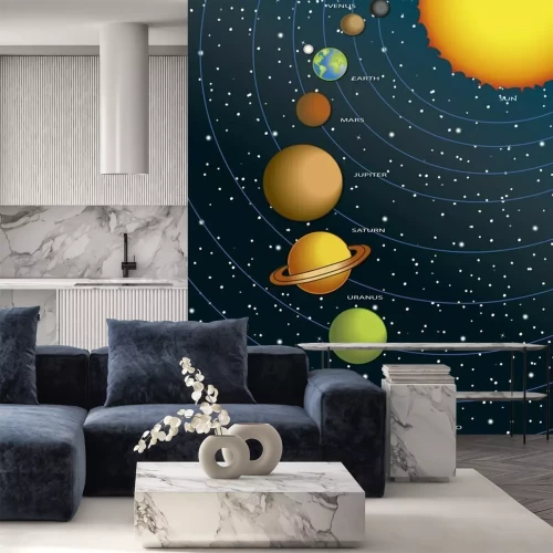 Fotobehang Geïllustreerd zonnestelsel