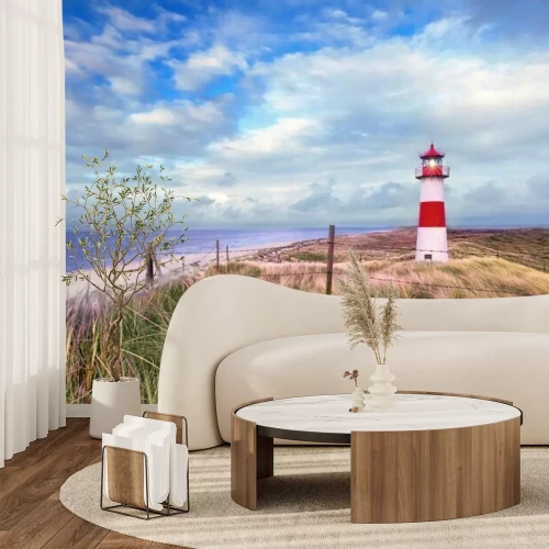 Fotobehang Vuurtoren op het eiland Sylt