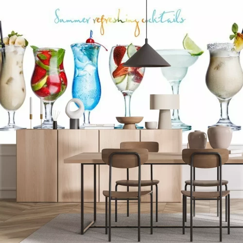 Fotobehang Gekleurde drankjes en dranken