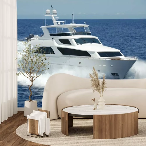 Fotobehang Luxe jacht op zee