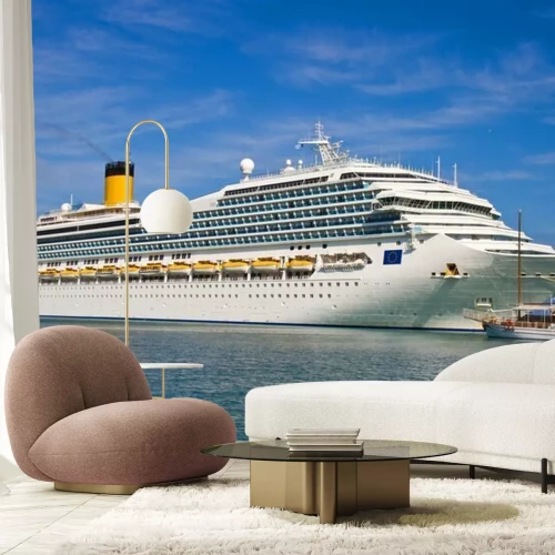 Fotobehang Een enorm cruiseschip