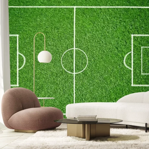 Fotobehang Groen grasveld