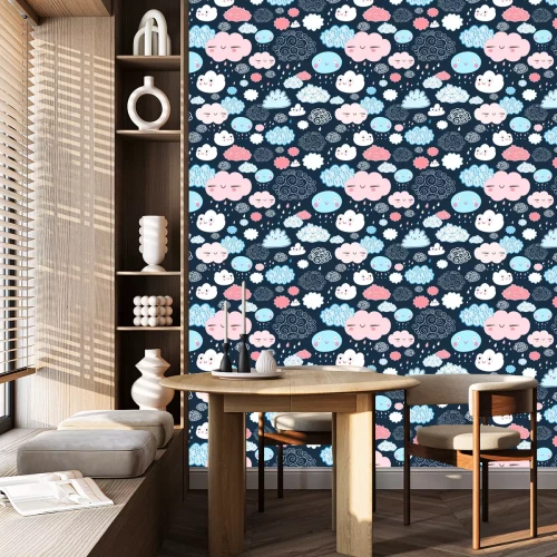 Behang textuur van het plezier van wolken