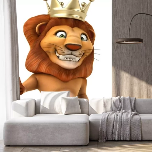 Sticker Kindermotief met leeuw