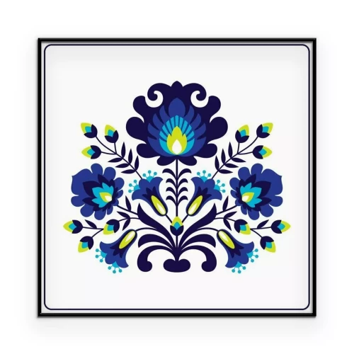 Poster Volks bloemenpatroon