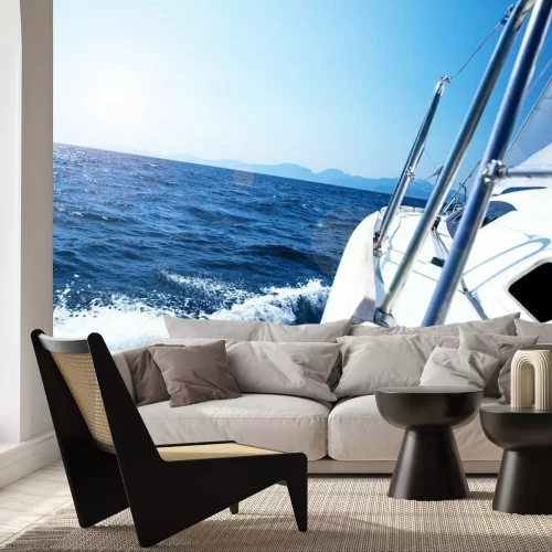 Fotobehang Jacht op het water op een zomerse dag