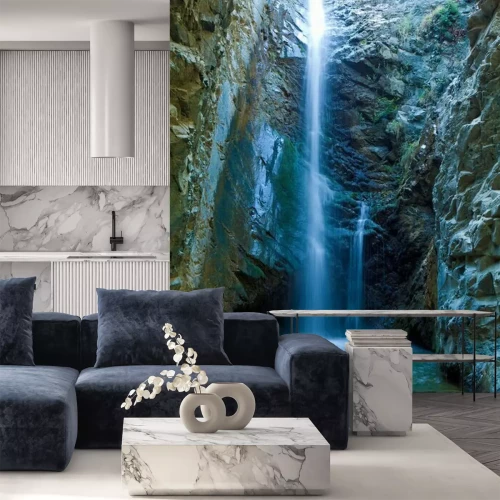 Fotobehang Chantara-watervallen in het Trodosgebergte op Cyprus