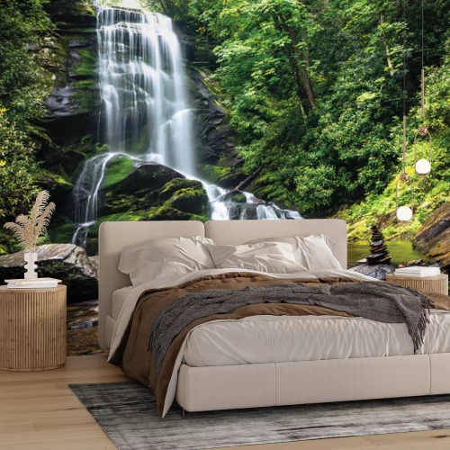 Fotobehang Bovenste Catawba-watervallen in North Carolina